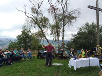 Der Bezirksposaunenchor auf dem Lämmerberg